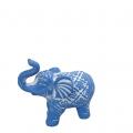 CERAMIC ELEPHANT BLUE