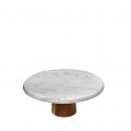 MARBLE FOOTED PLATE 25CM