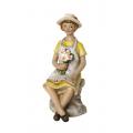 GIRL WITH FLOWERS FIGURE SET/2 15CM.