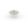 DIS REVOLUTION 2 WHITE WITH GLASS ROUND COCOTTE 7.5''/19cm 1200ML
