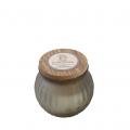 GLASS SCENTED CANDLE WITH WOODEN LID 2% 5,5CM 9 BURNING HOURS