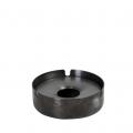 SS 18/0 ASHTRAY WITH WIND SHIELD PVD BLACK D10CM