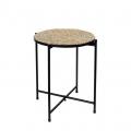 CATTAIL ROPE/METAL SIDE TABLE H45CM