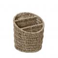 SYNTH. RATTAN  BASKET WITH 3 CASES D15,5X16CM
