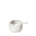 SIDERS IVORY PORC. SAUCE BOAT WITH HANDLE 110CC 10X8X6,3CM