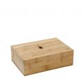 BAMBOO BOX WITH LID 22X15X7CM