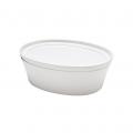OVAL DEEP BAKER WITH LID WHITE 27 CM